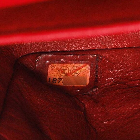 Chanel Red Quilted Patent Leather Classic Medium Double Flap Bag - Picture 5 of 9